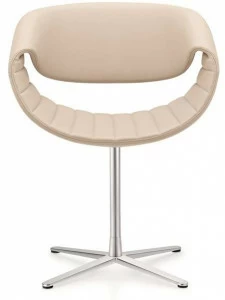 ZÜCO Кожаное кресло и 4-звездочная поворотная основа из алюминия Little perillo Pt 652