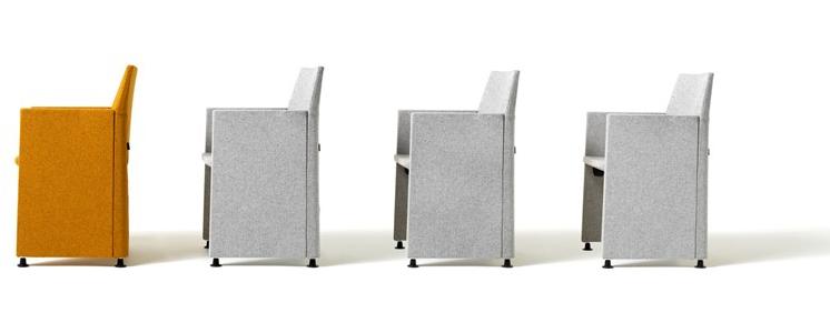 Diemme Стул для конференций из ткани на колесиках Origami sun-id-1421695 - Вид №6