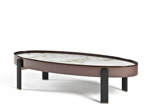 Formitalia Низкий овальный мраморный журнальный столик