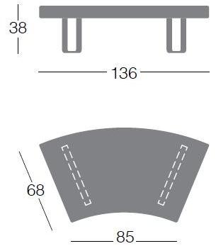 Segis Мягкая круглая скамья Longway Ih41  - Вид №3