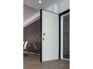 Бронированная входная дверь с открытыми петлями