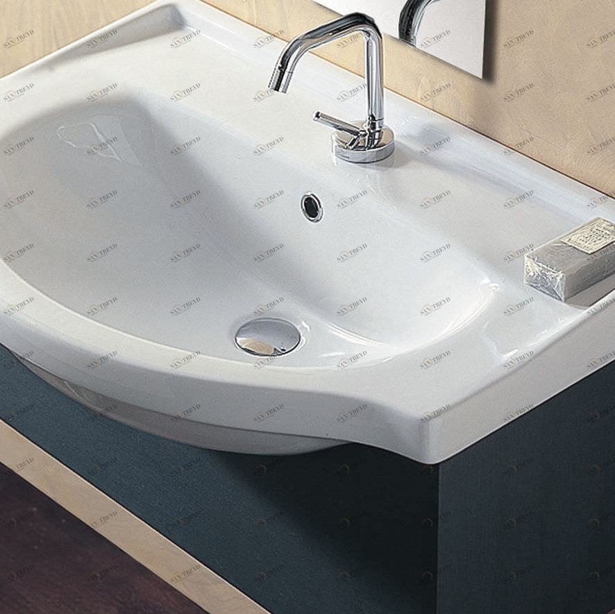 30081 Полувстраиваемая раковина консольная 50 см белая Althea Ceramica Contract Forma 