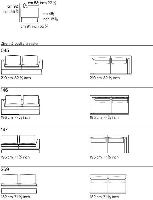 AMURA 2-х местный кожаный диван Leonard Am024.030 - Вид №6