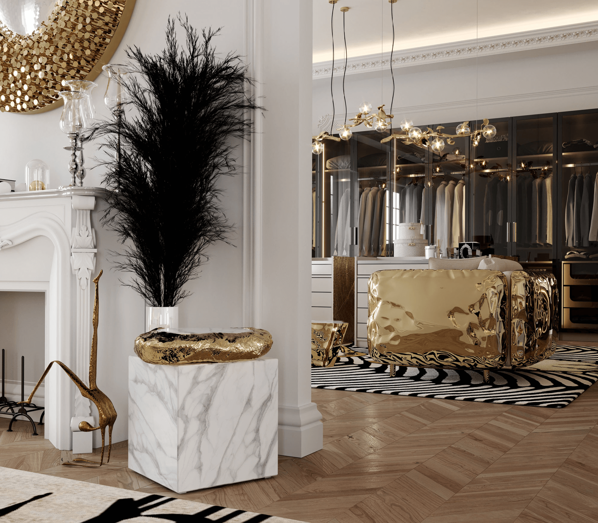 0-136 Приставной столик Stonehenge carrara  Boca Do Lobo  - Вид №13