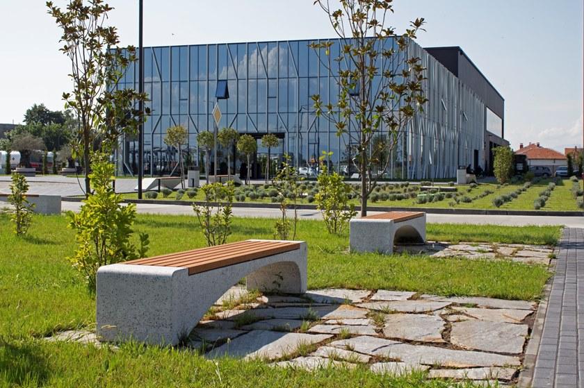 ENCHO ENCHEV - ETE Скамейка из бетона и бамбука без спинки  233  - Вид №2