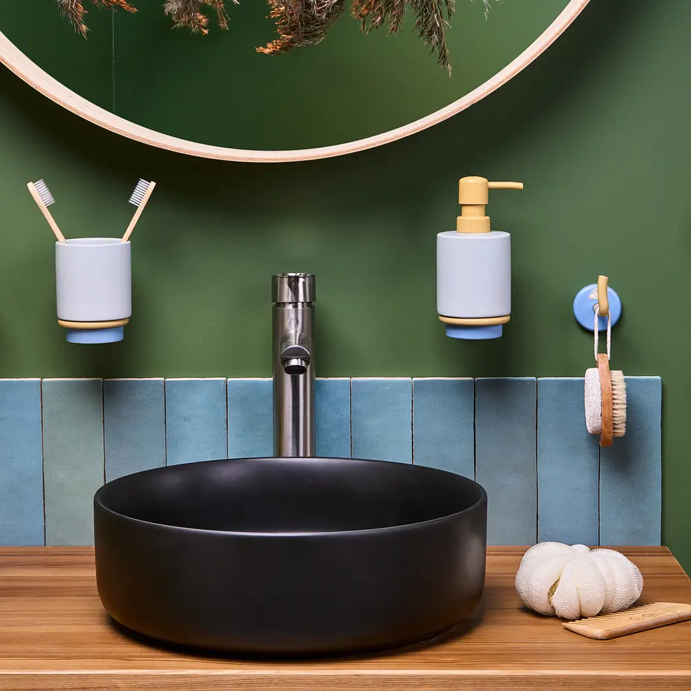 Дозатор подвесной для жидкого мыла Moroshka Antrim керамика цвет белый STLM-2026977 - Вид №11