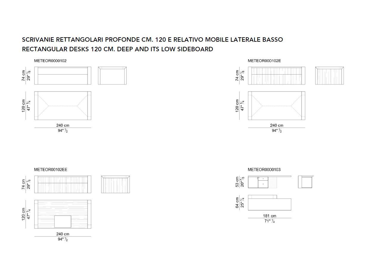 Кожаный угловой исполнительный стол i 4 Mariani Meteora ARCH-00051198 - Вид №5