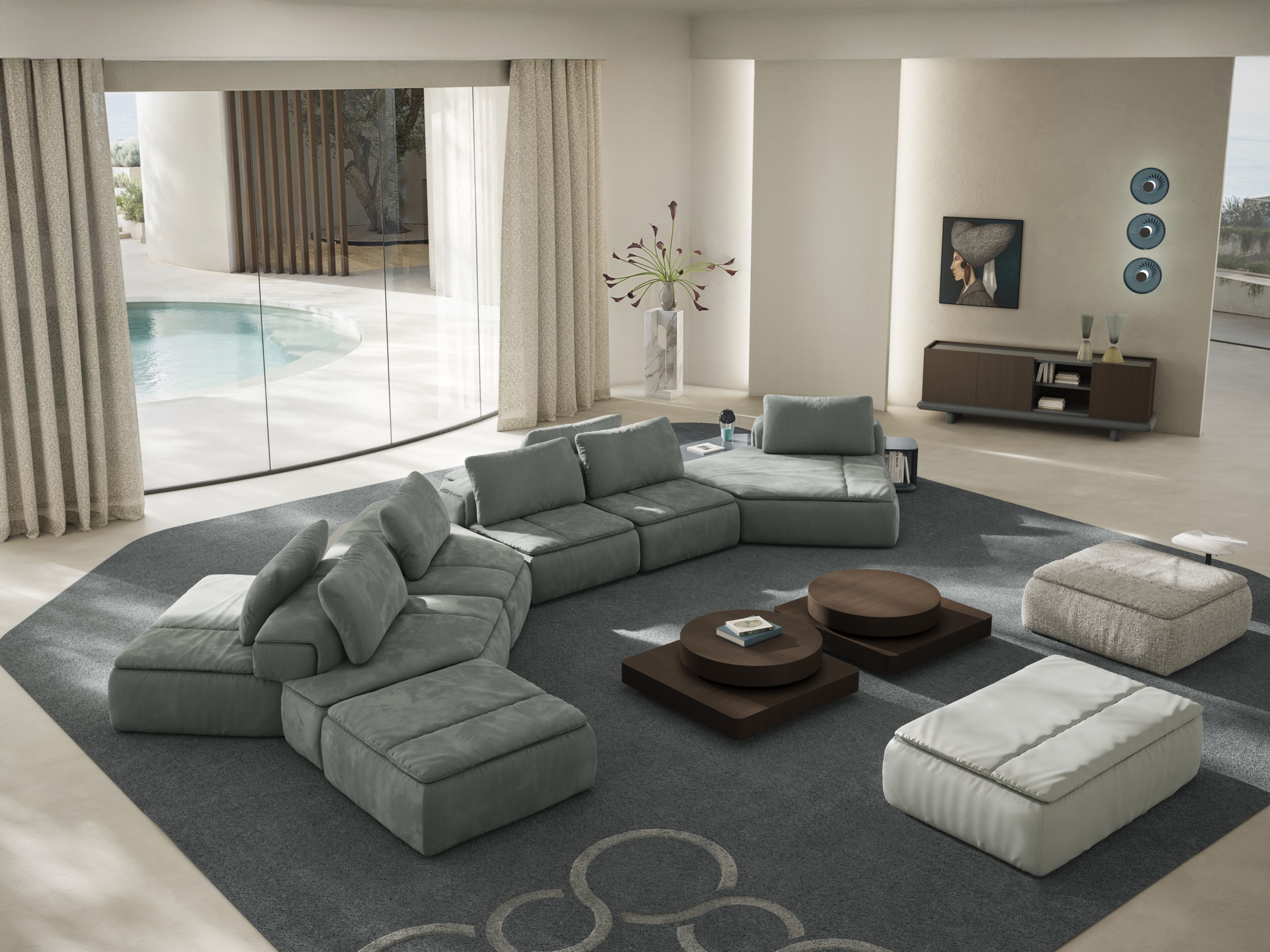 Деревянный шкаф с распашными дверями Natuzzi Italia Amama ARCH-00104656 - Вид №1