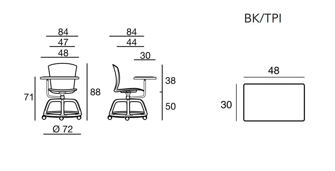 Стул конференции с опрокидыванием Sesta симпатичная ARCH-00028317 - Вид №3