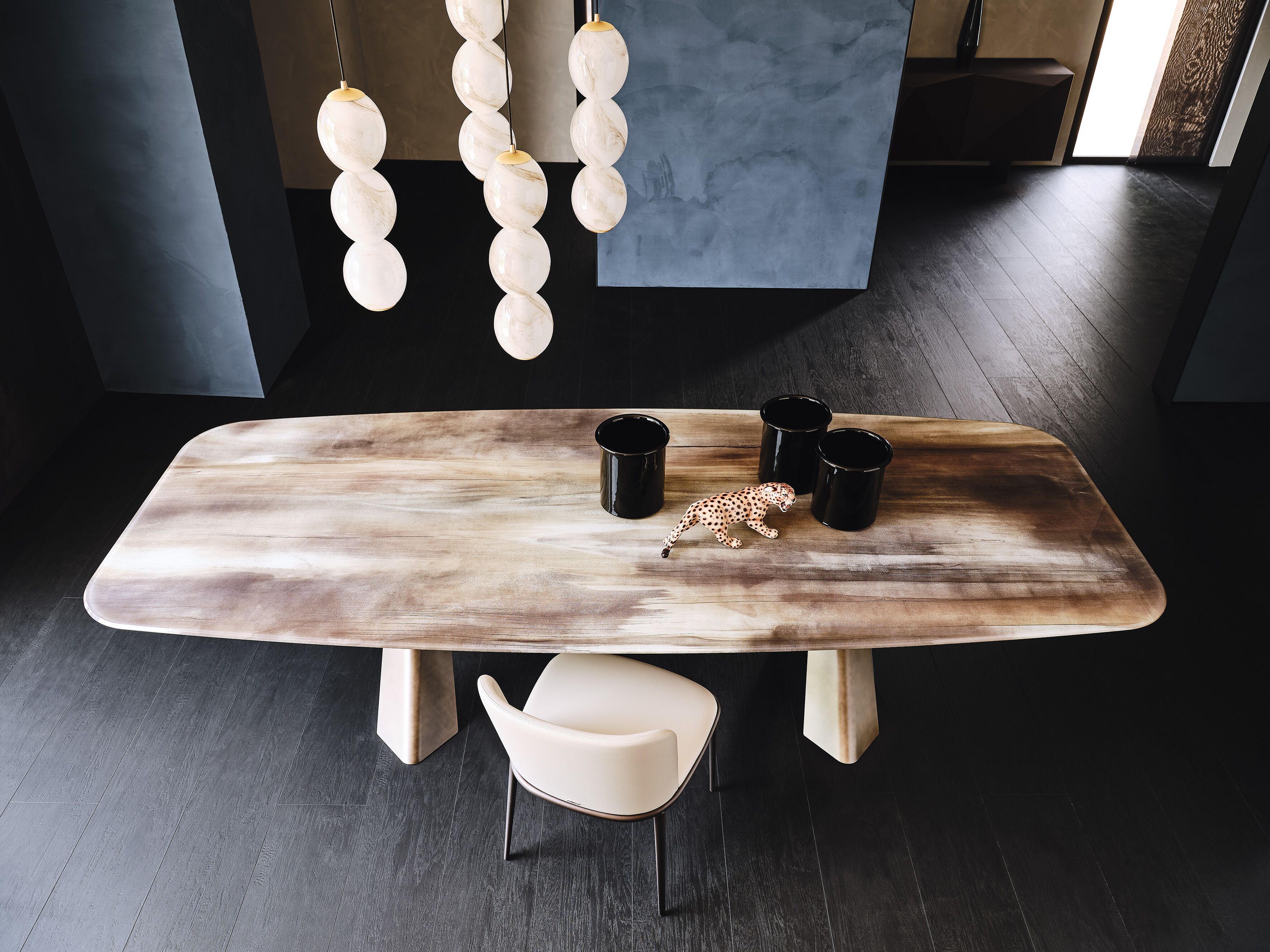 Стальной и хрустальный бочковый стол Cattelan italia MAD MAX CRYSTALART ARCH-00146157 - Вид №1