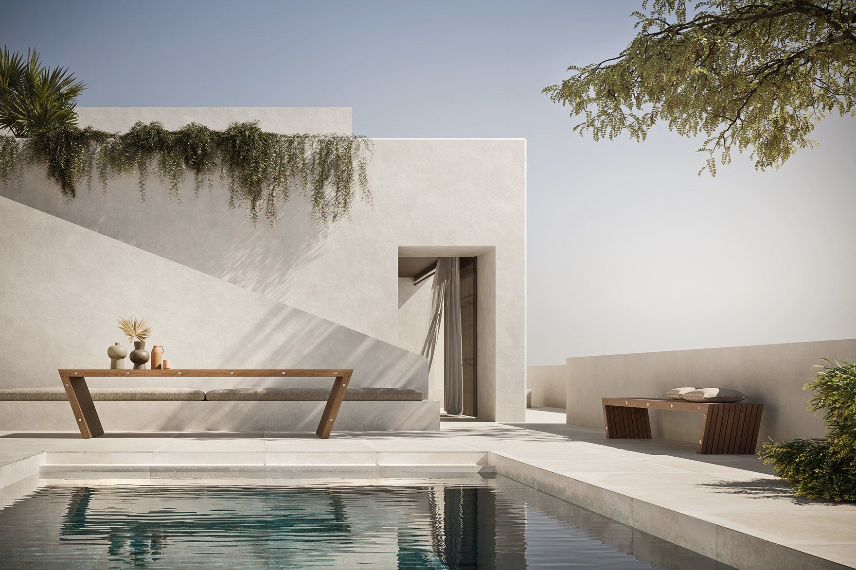 Прямоугольный садовый стол из массива дерева MODULNOVA XY ARCH-00034723 - Вид №2