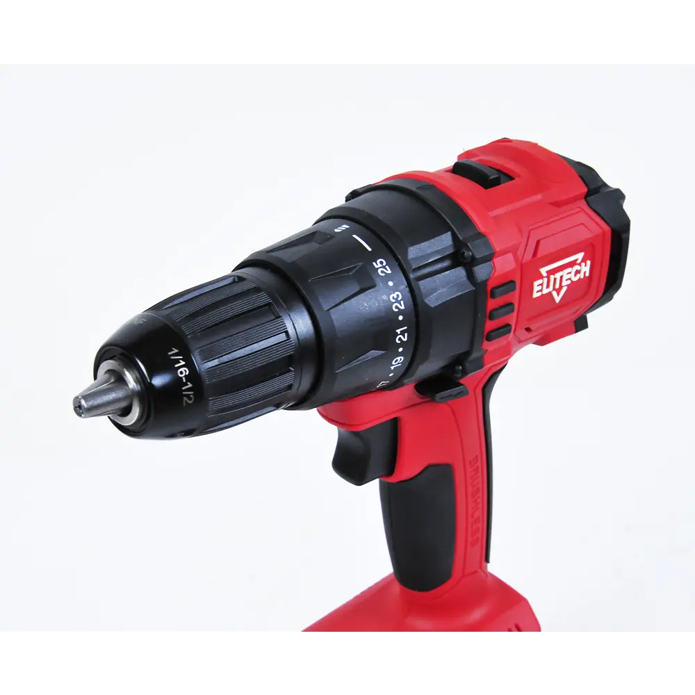 Дрель-шуруповерт аккумуляторная Elitech ДА 18БЛ2 E2201.011.02, 18 В Li-ion 2x4 Ач STLM-2093326 - Вид №7