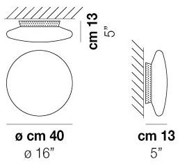 Vetreria Vistosi Потолочный светильник из сатинированного стекла Moris sun-id-1408986 - Вид №2