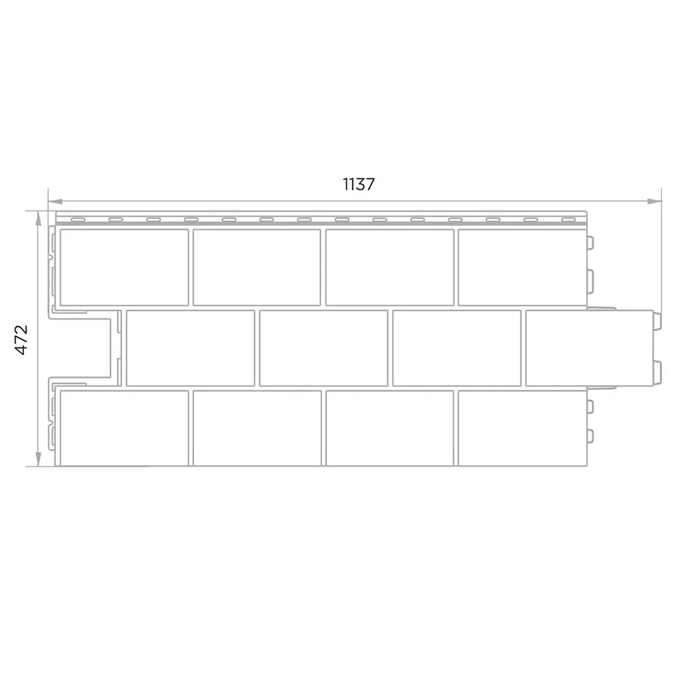 89355944 Панель фасадная полипропилен 472x1137 мм цвет темно-коричневый STLM-1392673 FINEBER  - Вид №2