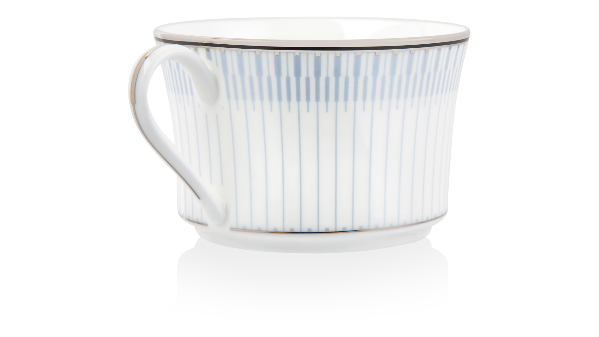 10657474 Noritake Чашка чайная с блюдцем Noritake"Богарт платиновый" 250мл Фарфор костяной  - Вид №2