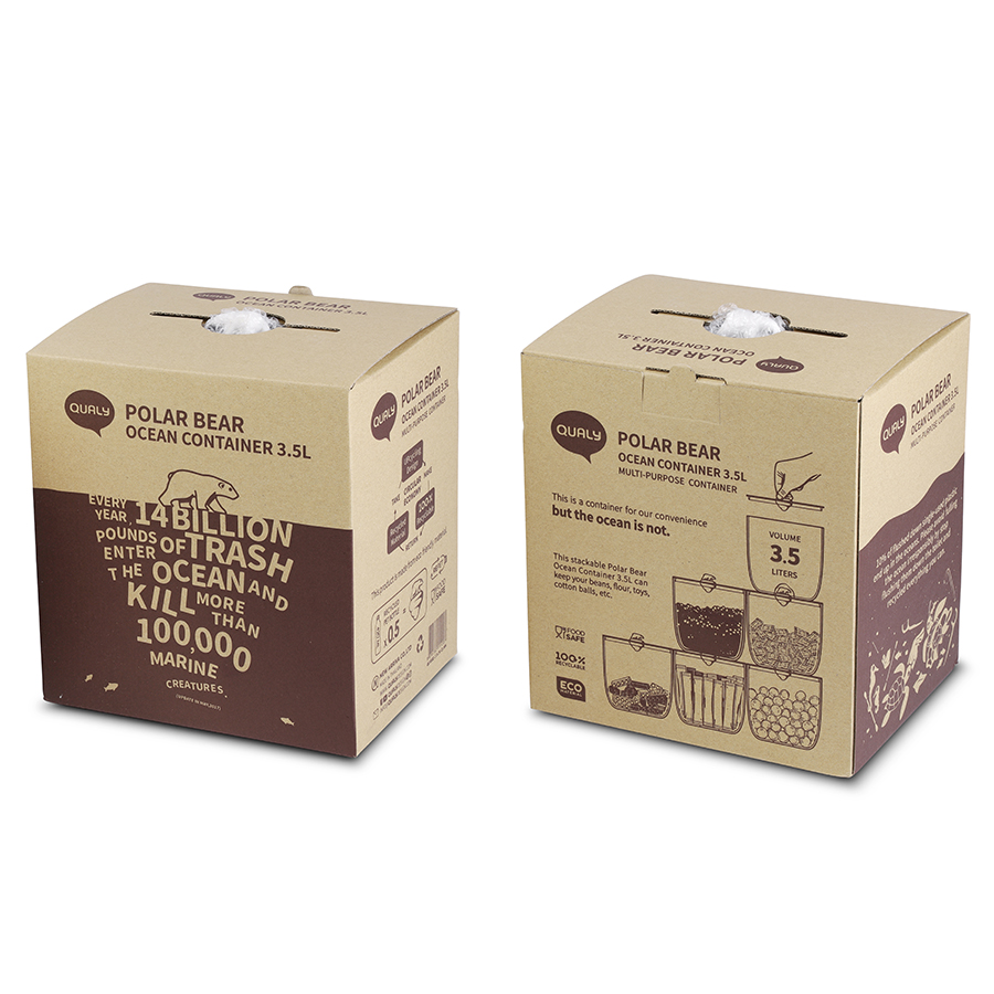 QL10332-CL-WH Контейнер для хранения polar bear ocean 3,5 л Qualy  - Вид №8