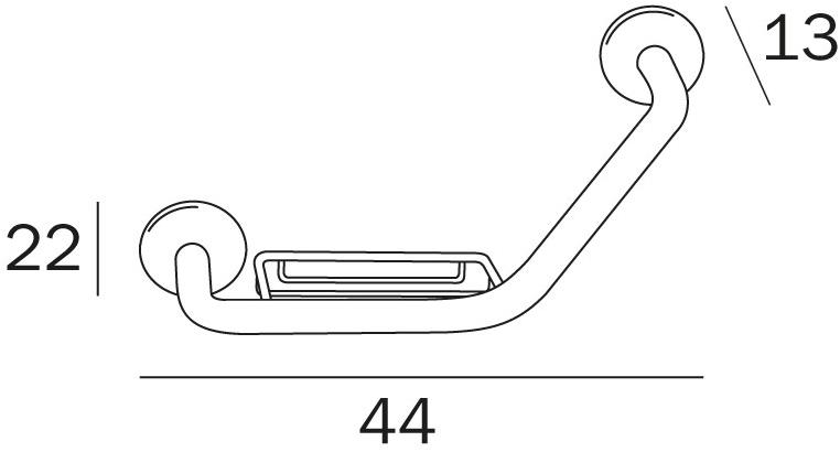 INDA® Угловая ручка для ванной из нержавеющей стали с мыльницей Inox A14920 - Вид №1