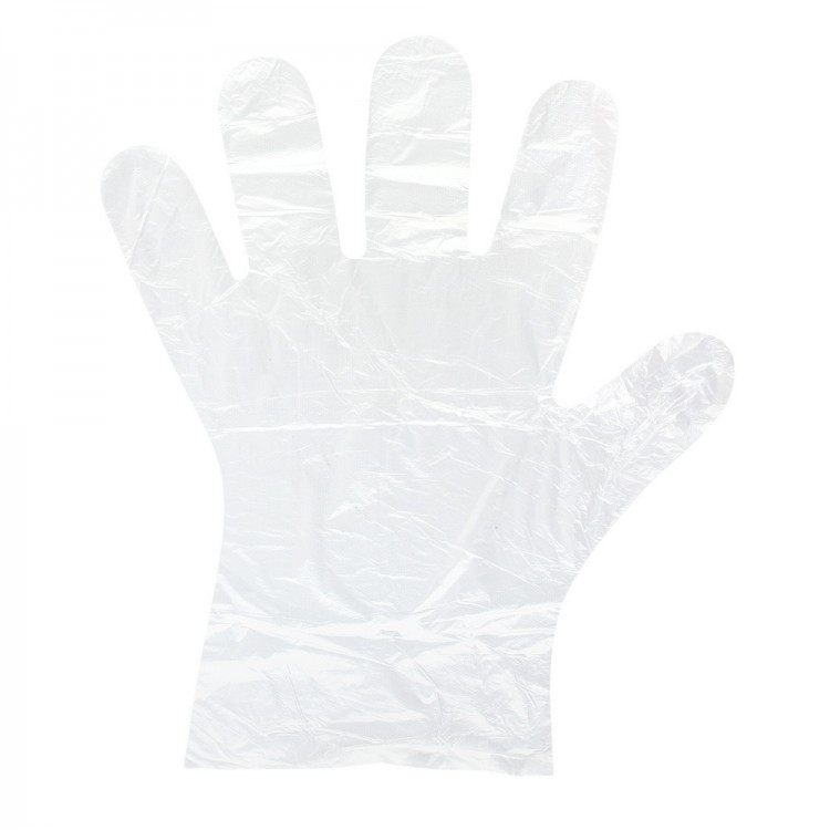 МСК 0188 Перчатки полиэтиленовые одноразовые (упаковка 100 шт) размер M, L Santreyd  - Вид №1
