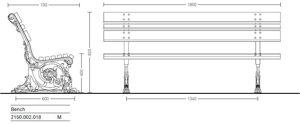 Neri Деревянная скамейка со спинкой Layia 2150, 2151  - Вид №7