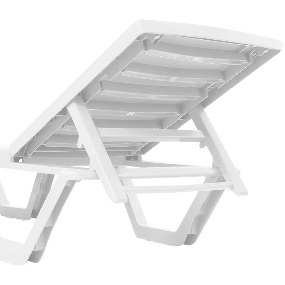 Шезлонг Атлант 186x63x32 см пластик белый Santreyd STLM-2089380 - Вид №5