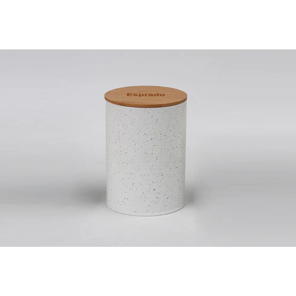 Банка для сыпучих продуктов Esprado Marmol 1000 мл нержавеющая сталь белый STLM-2036510 - Вид №3