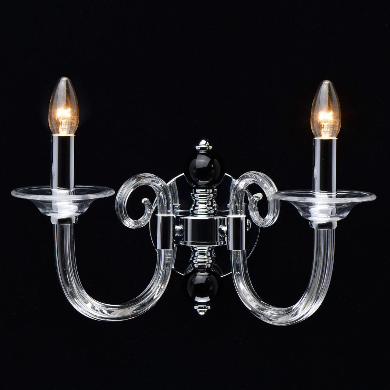 Бра настенное стеклянное хром MW-Light "Элла" 483024302 MW-LIGHT СВЕЧА 00-3931541 Хром  - Вид №1
