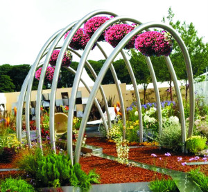 SHA7.01-AR.DP СФЕРА с 7 кашпо, арка парковая LAB.Space