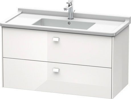 BR414300707 Brioso Тумбочка подвесная Бетонно-серый матовый декор Duravit - Вид №2