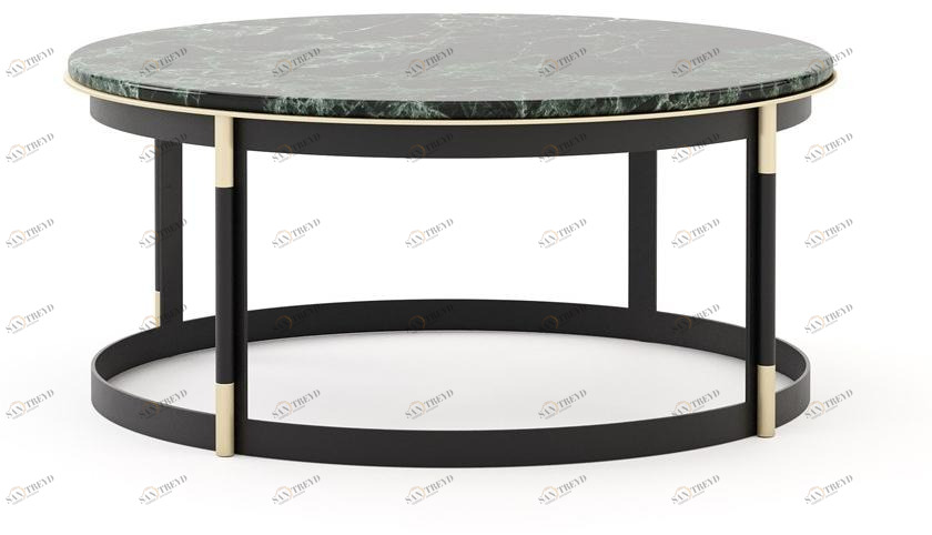 Laskasas Круглый журнальный столик из мрамора и кованого железа Lyssa sun-id-1507851