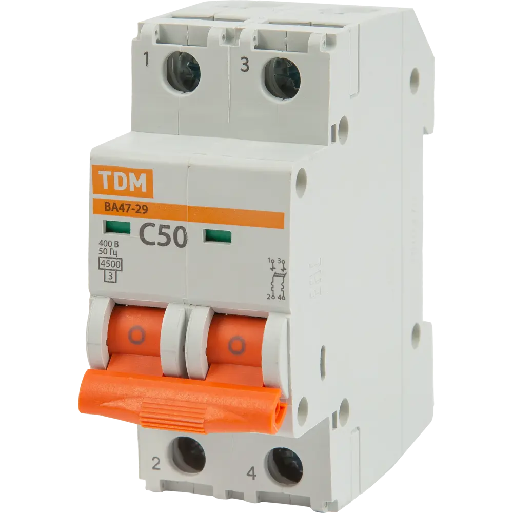 Автоматический выключатель TDM Electric ВА47-29 2P для надежной защиты сети 84399493 STLM-0049266