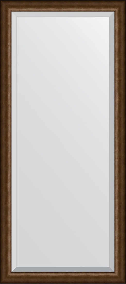 BY 1208 Зеркало с фацетом в багетной раме - состаренная бронза 66 mm EVOFORM Exclusive