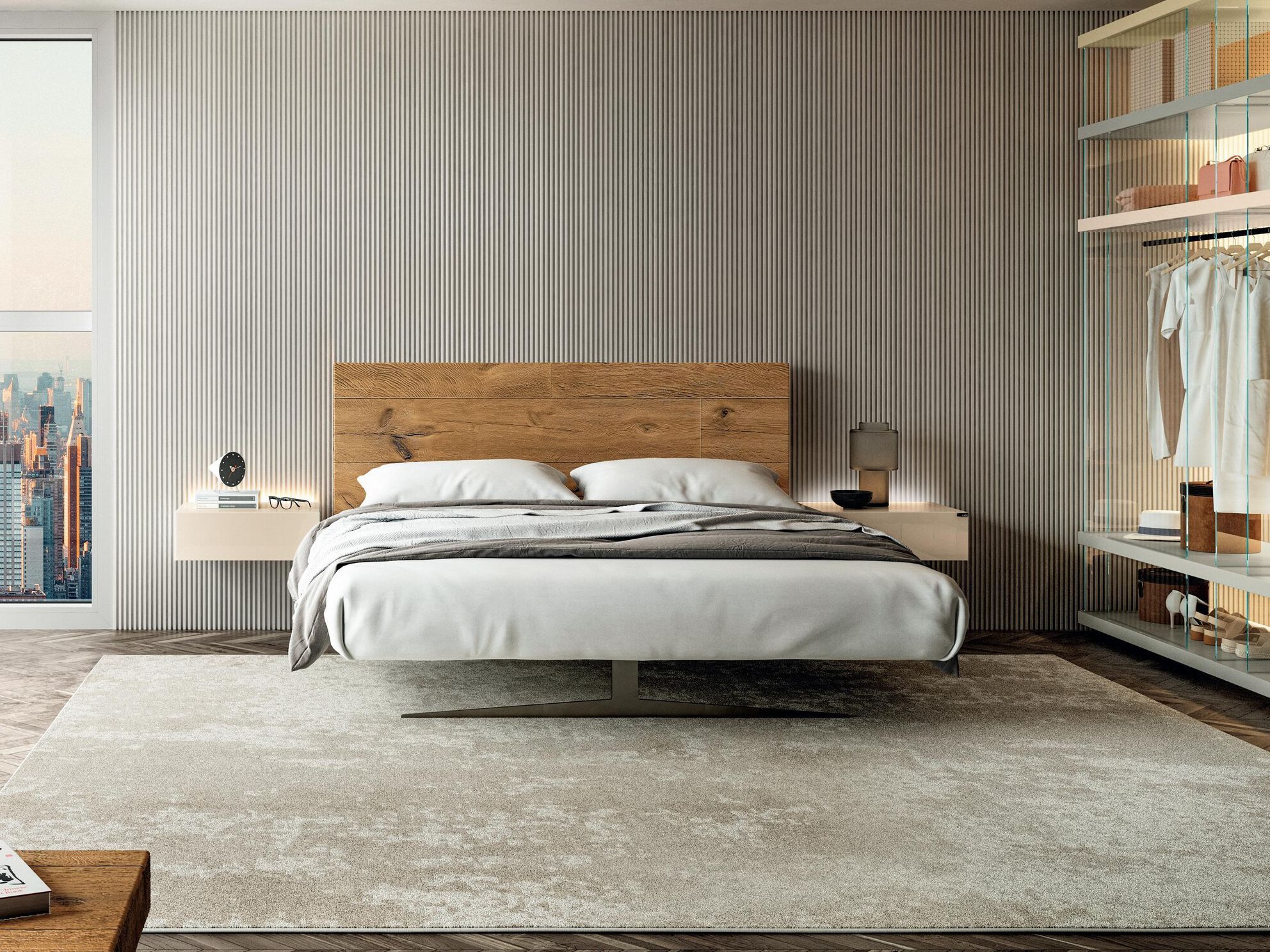 Деревянная двуспальная кровать Lago STEEL WILDWOOD - 1721 ARCH-00101724