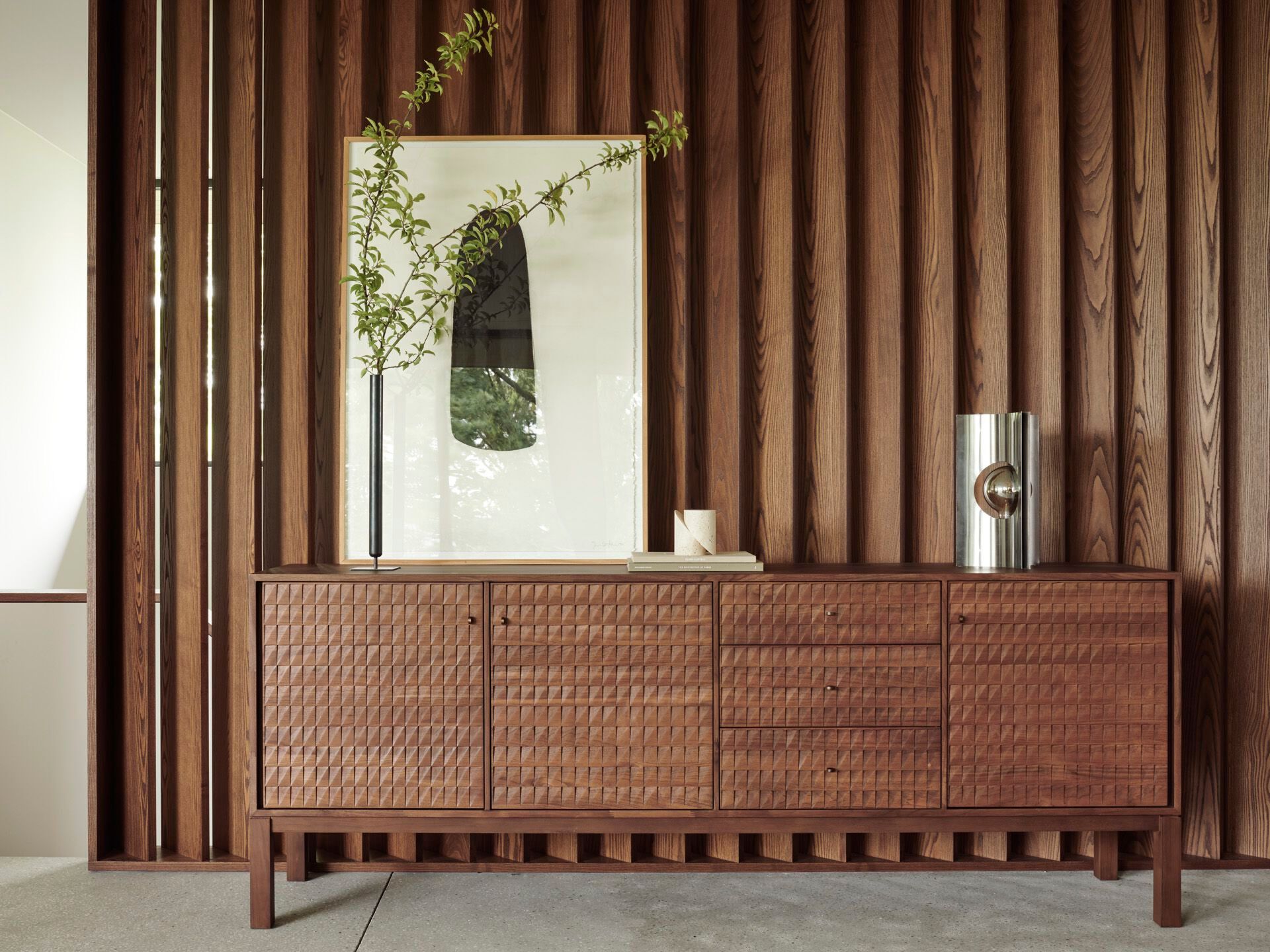 Шкаф из тикового дерева с 3 дверцами и 3 ящиками Ethnicraft Sono ARCH-00094411 - Вид №6