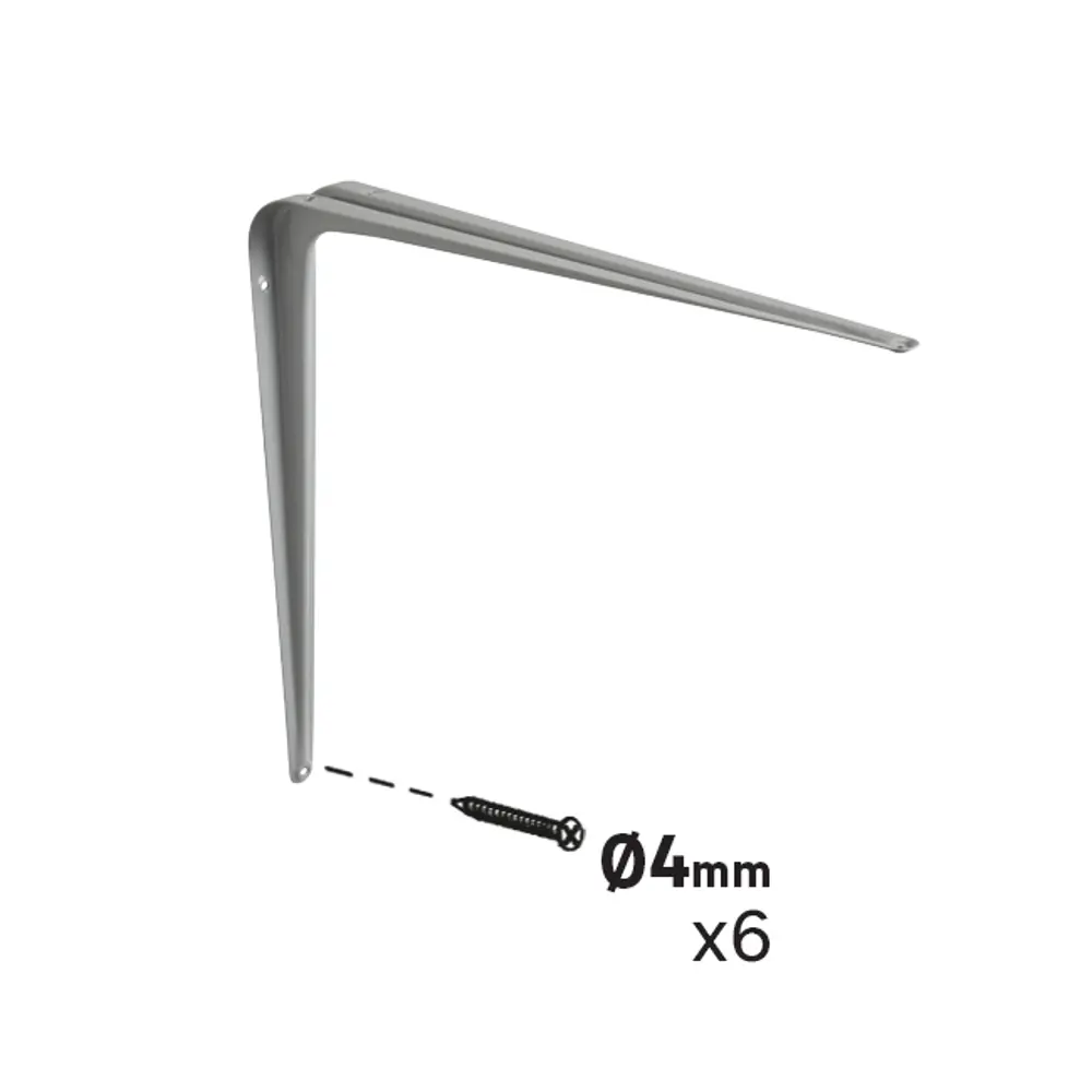 Утилитарный кронштейн Normo 35x40 см нагрузка до 25 кг цвет серый 89438027 STLM-2182465 Santreyd  - Вид №4