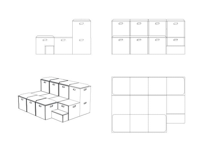 Высокий деревянный стул Bõln Kub ARCH-00135660 - Вид №9
