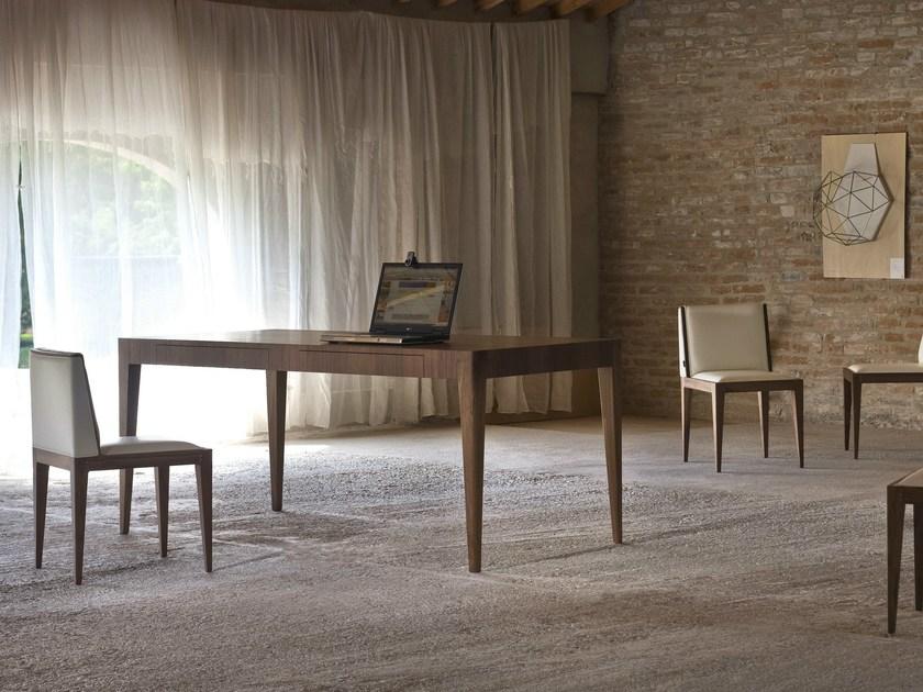 Morelato Раздвижной прямоугольный стол из орехового дерева с ящиками Malibù Art. 5717/n MALIBU - Вид №2