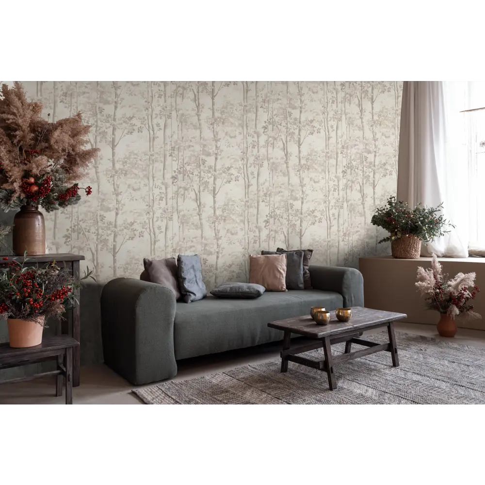 VOG COLLECTION Dforest - Флизелиновые обои с лесным узором в бежевых тонах 89394816 Dream Forest STLM-1367617 - Вид №1