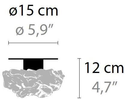 ILFARI Стеклянный потолочный светильник прямого света в современном стиле Flower from amsterdam 10870/10871/10872 - Вид №1