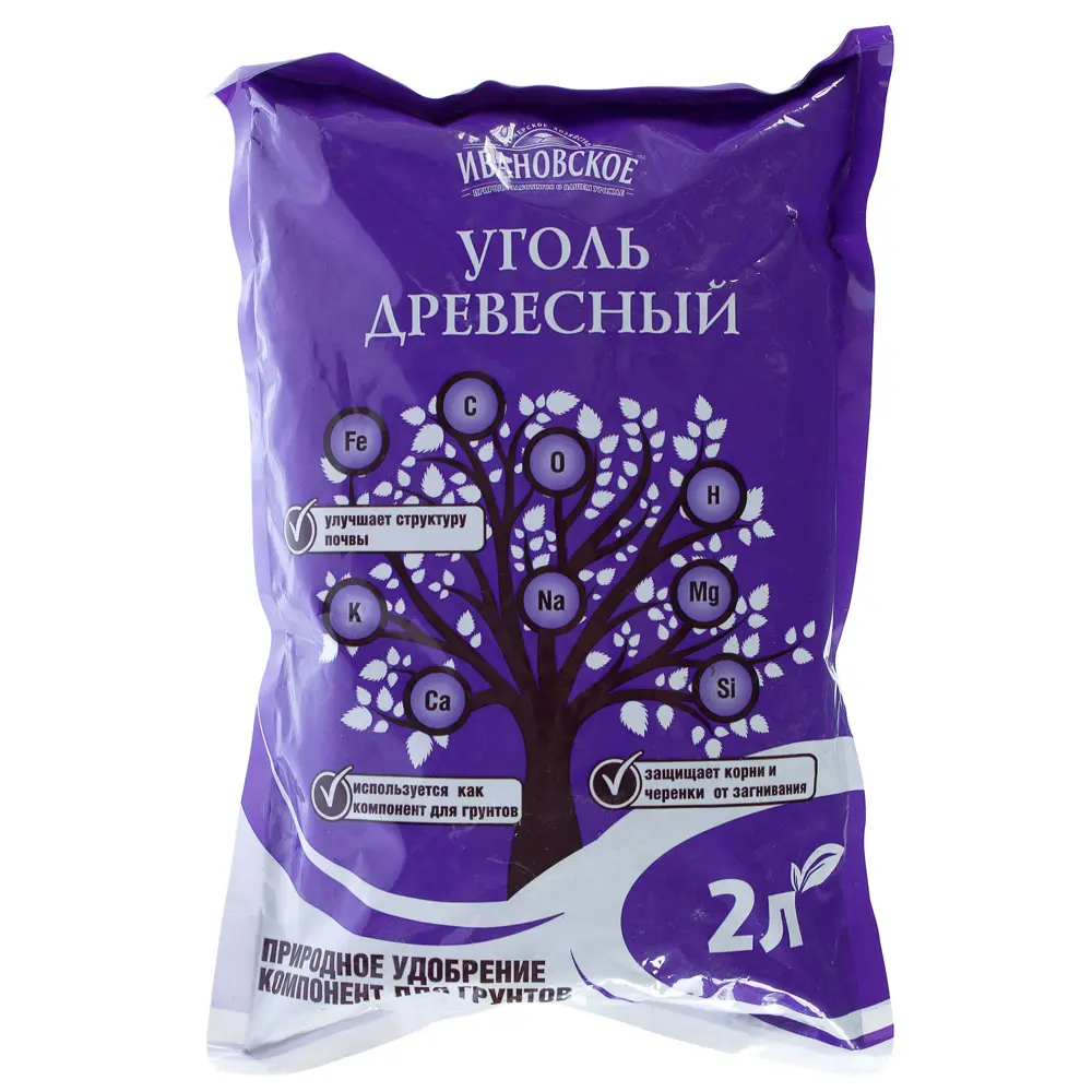 18399401 Уголь древесный 2 л STLM-0010678 ФЕРМЕРСКОЕ ХОЗЯЙСТВО ИВАНОВСКОЕ 
