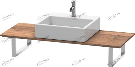 XL010C07979 Консоль для накладных раковин и встраиваемых умывальников, для пристенного варианта X-Large #XL010C 480 мм Орех натуральный, декор Duravit