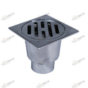 Трап 10х10 латунь хром прямой (Е) POLITRON 201720