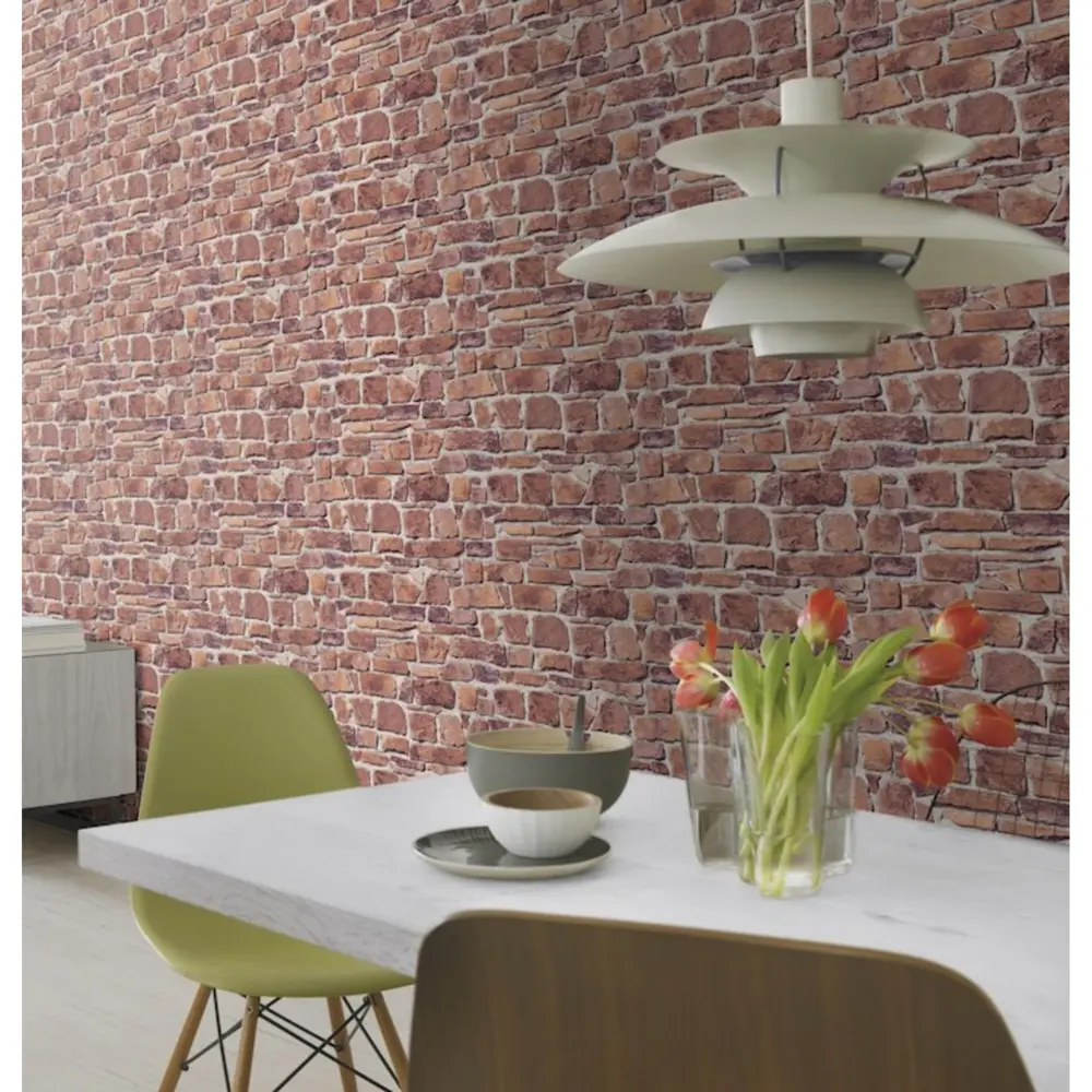Обои виниловые Rasch Tiles Kongoleum красные 0.53 м 402612 10348772 STLM-2164189 - Вид №4