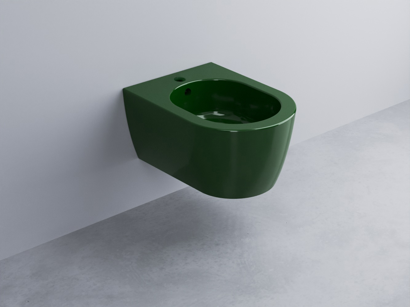 SMBSR-AL Биде подвесное с одним отверстием под смеситель, в комплекте с крепежами Mini 48 cielo Smile Ceramica Cielo