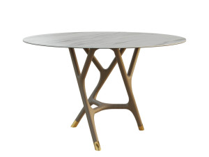 Стол с керамическим верхом и ножками из ясеня