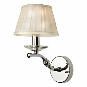 Бра с абажуром белое Vivaldi 85125/1B CR ILAMP VIVALDI 00-3949135 Бежевый;хром