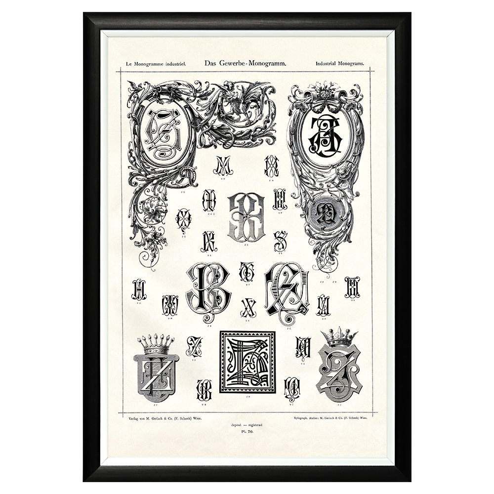 21080916 Арт-постер «Монограмма 70» Object Desire Азбука мечты 