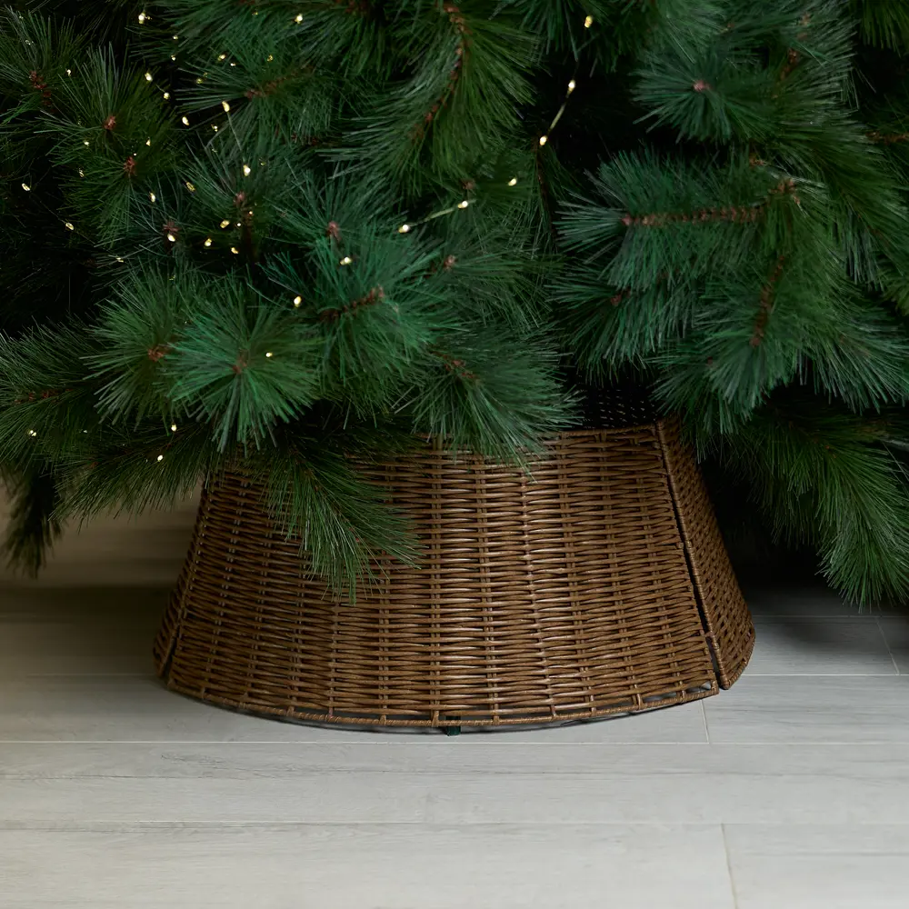 Декоративная корзина для елки KREAFORTA 60×26 см коричневая 89420783 STLM-1581712