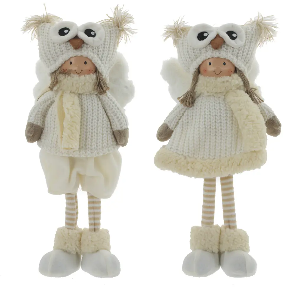 Новогодняя мягкая игрушка Девочка в кремовом костюме микс h 39.5 см 83560624 STLM-2165295 Santreyd  - Вид №1