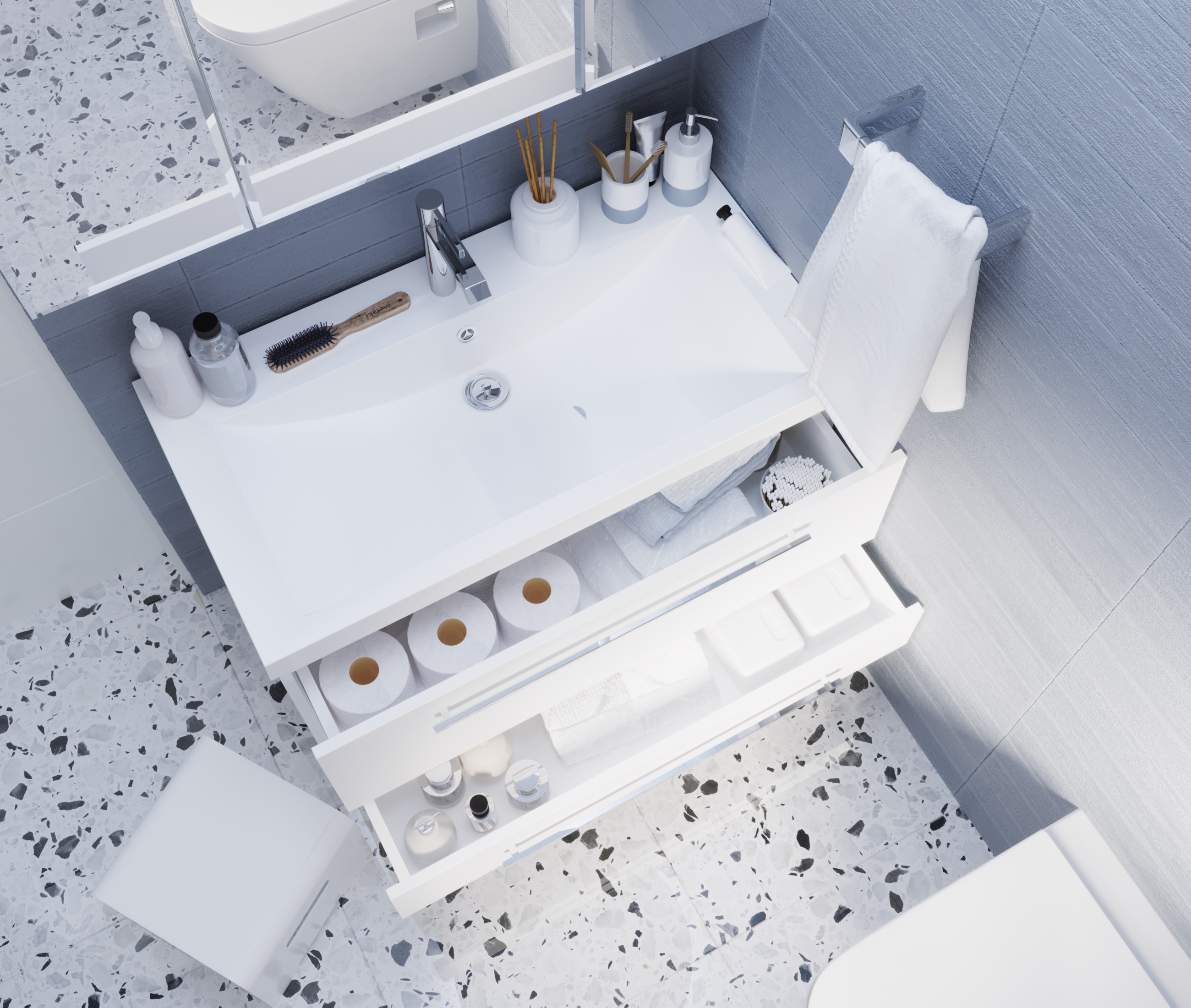 У51041 Тумба без раковины Соната 75П 2я 1 Marka Соната  - Вид №3