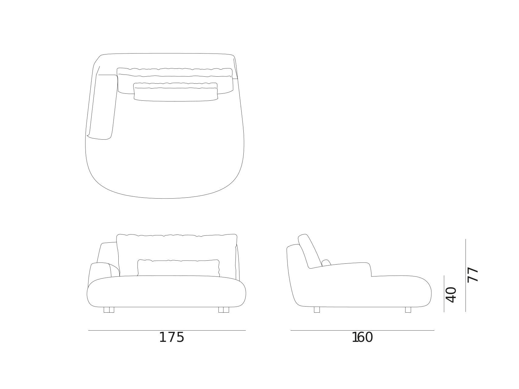 Тканевый модульный садовый диван Exteta Moonlight ARCH-00030262 - Вид №23